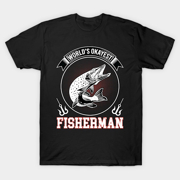 Fishing Fisherman pike cartoon gift T-Shirt by Pepperminz